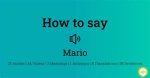 How to Pronounce Mario