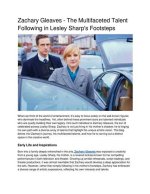 Meet Lesley Sharp's Talented Kids: Zachary Gleaves and Gabriel